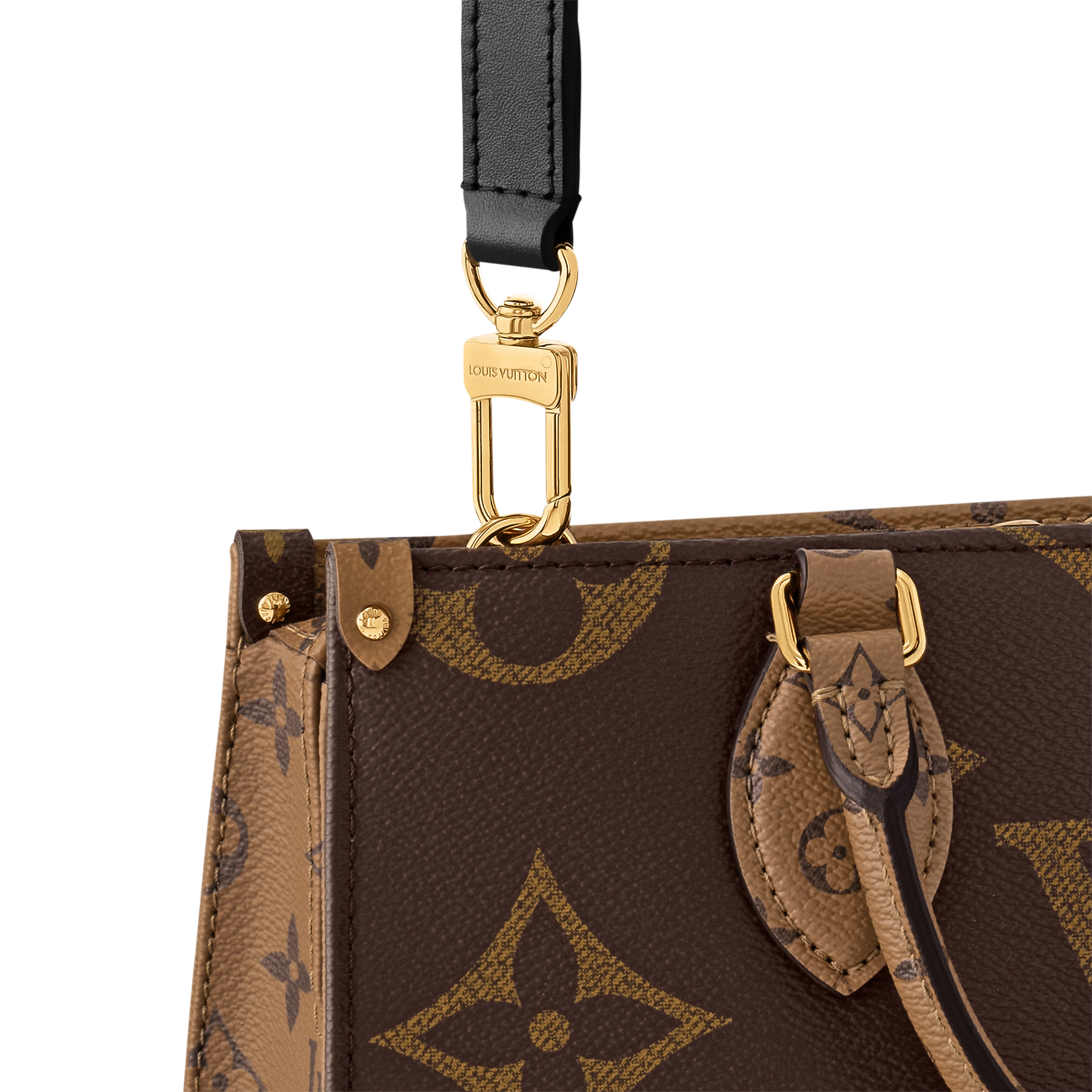 LV 2026 CarryAll East West Handbag Brown Beige Canvas Cowhide 277782